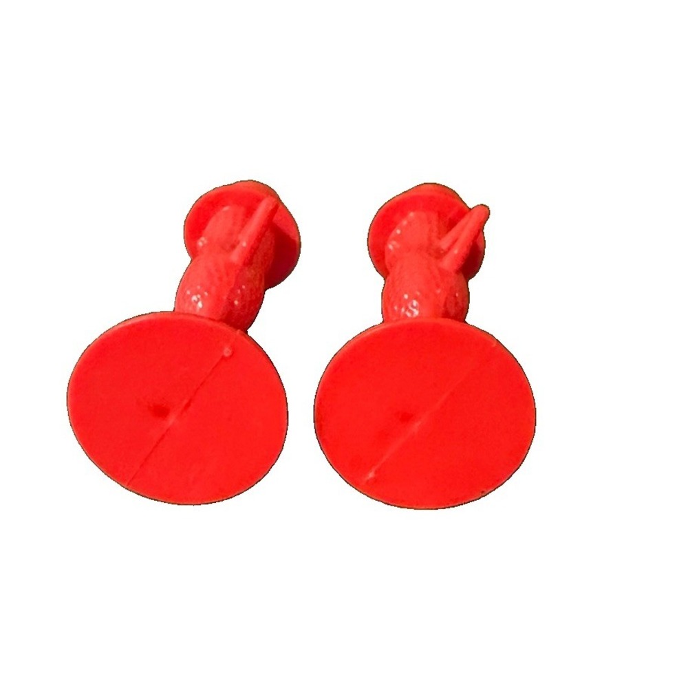 Vintage Planters Mr Peanut Salt Pepper Shakers Red Plastic Figural S&P Pair - Picture 6 of 7